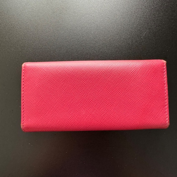 Authentic PRELOVED Pink Prada Saffiano Compact Key Wallet - Picture 2 of 7